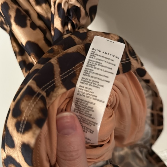 Good American Satin Leopard Ruched Dress - Picture 6 of 8